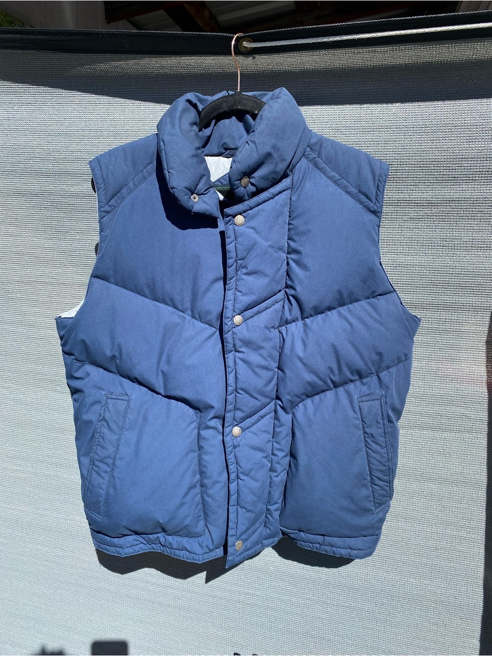 St. John's Bay Blue Down Puffer Vest Men’s Size M